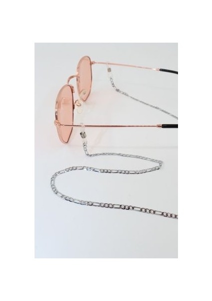 Çelik Gümüş Renk. Gözlük Zinciri. Özel Tasarım Steel. Gözlük Ipi. Gözlük Askısı. Unisex fırsatları