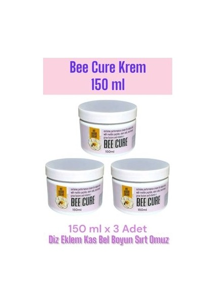 Bee Cure Krem Ağrılarınız Için Vücut ve Bölgesel Bakım 150 ml x 3 Adet