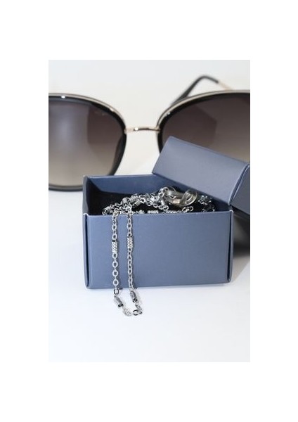 Çelik Gümüş Renk. Gözlük Zinciri. Özel Tasarım Steel. Gözlük Ipi. Gözlük Askısı. Unisex