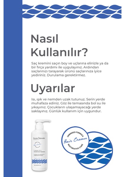 Durulanmayan Saç Bakım Kremi , Cremask, Saç Kremi 500 ml fırsatları