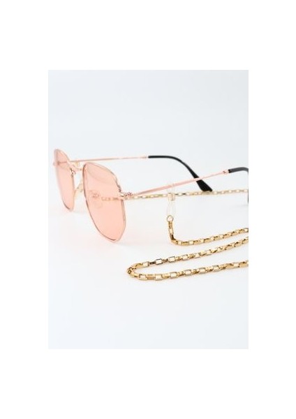 Çelik Gold Rengi. Gözlük Zinciri. Özel Tasarım Steel. Gözlük Ipi. Gözlük Askısı. Unisex fırsatları