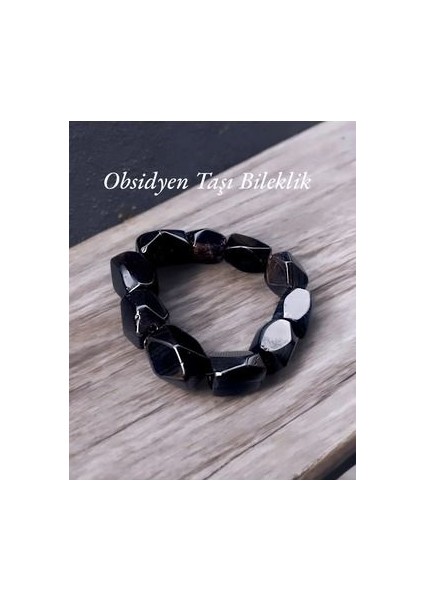 Obsidyen Taşı Bileklik