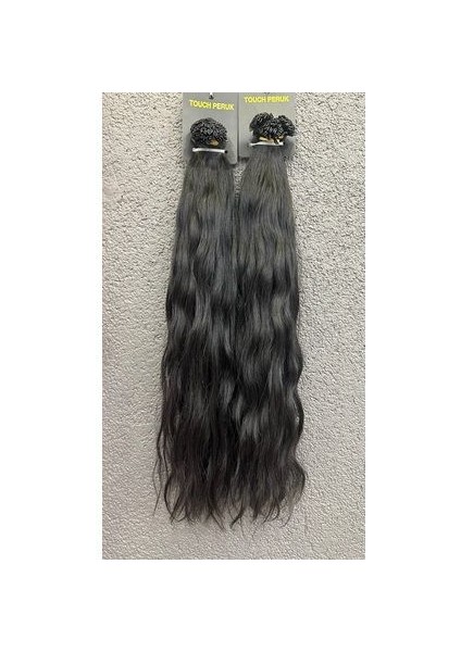 Siyah 65CM Gerçek Mikro Kaynak Saç Keratin 200 Adet fiyatları