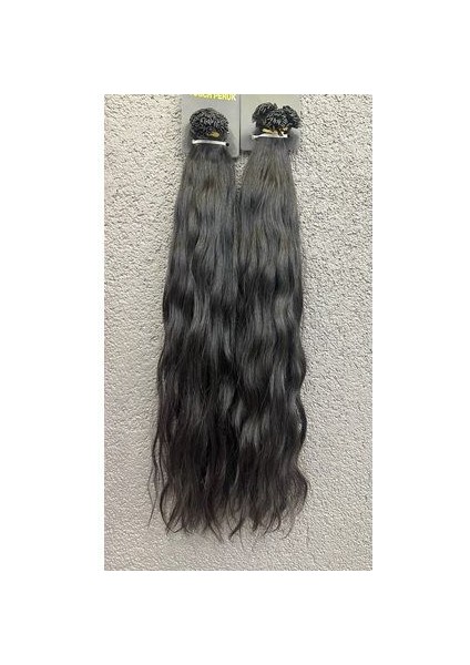 Siyah 65CM Gerçek Mikro Kaynak Saç Keratin 200 Adet fırsatları