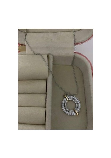 Zirkon Taşlı Marka Kolye