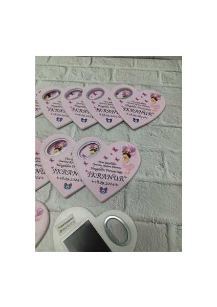 25 Adet Kalp Magnet Açacak Yeni Doğan, Doğum Günü, Sünnet, Nişan, Söz, Düğün Hediyelik