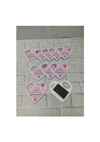 25 Adet Kalp Magnet Açacak Yeni Doğan, Doğum Günü, Sünnet, Nişan, Söz, Düğün Hediyelik