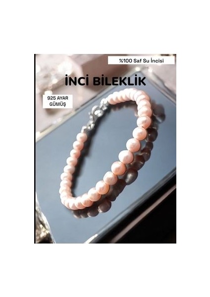 Inci Natural Pembe Inci Bileklik 6/7 mm