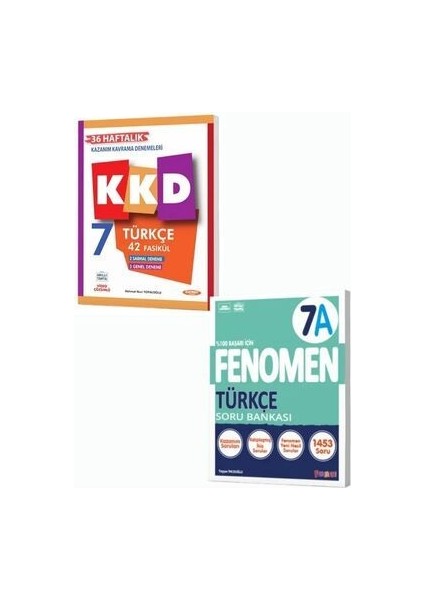 7.sınıf Kkd ve Türkçe(A) Soru Bankası Fenomen Yayınları