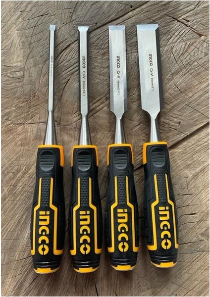Çelik Darbeli Iskarpela Seti Ağaç Ahşap Oyma Keskisi 6 mm 25 mm 4pcs