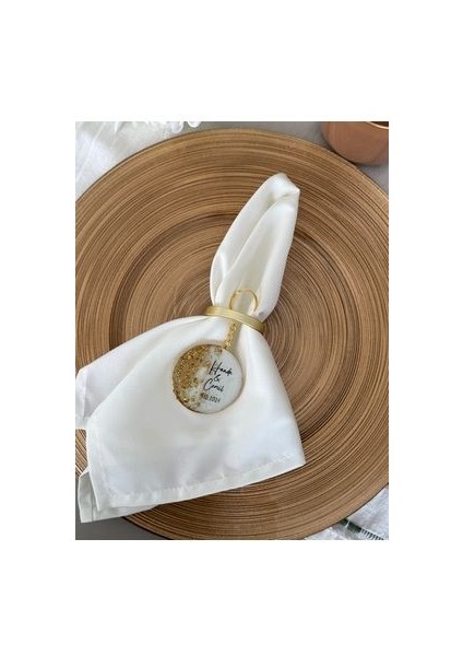 Yuvarlak Taşlı Anahtarlık 20 Adet