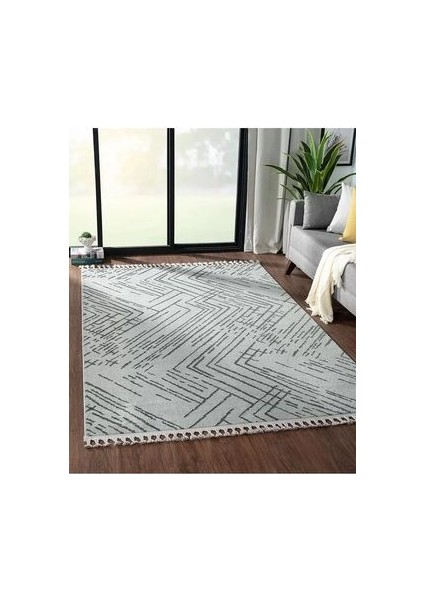 Polly Gri Halı İskandinav Tarz Halı Peluş Halı Yumuşak Halı Salon Halısı Oturma Odası Halısı Koridor Halısı Çocuk Odası Halısı 156*230 cm Spor Saçak fiyatları
