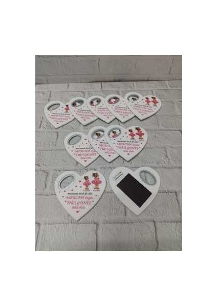 25 Adet Kalp Magnet Açacak Yeni Doğan, Doğum Günü, Sünnet, Nişan, Söz, Düğün Hediyelik