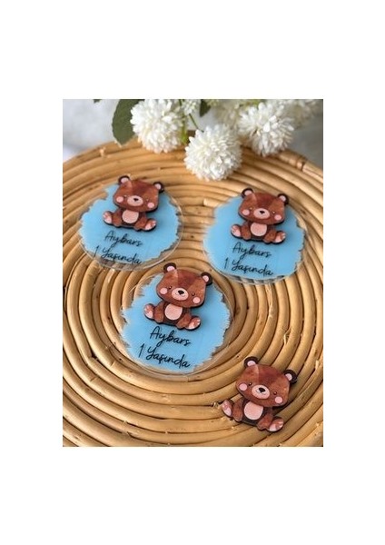 Ayıcıklı Mavi Magnet 20 Adet