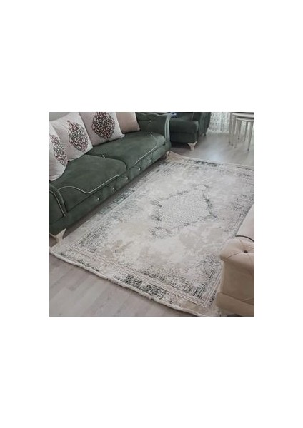 Dream Krem Halı Yeşil Göbekli Klasik Desen Akrilik Iplik Salon ve Oturma Odası Halısı modelleri