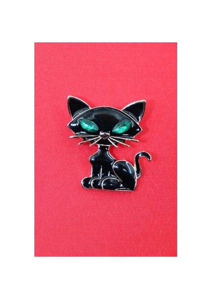 Kedi Broş. Taşlı Tasarım Broş. Yaka Iğnesi Broş. Kadın Broş. Broş. Erkek Broş. Unisex