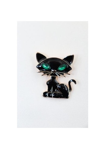 Kedi Broş. Taşlı Tasarım Broş. Yaka Iğnesi Broş. Kadın Broş. Broş. Erkek Broş. Unisex modelleri