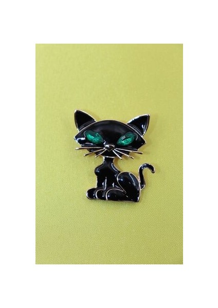 Kedi Broş. Taşlı Tasarım Broş. Yaka Iğnesi Broş. Kadın Broş. Broş. Erkek Broş. Unisex indirimleri
