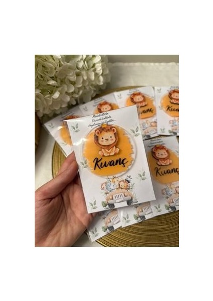 Turuncu Aslanlı Magnet 20 Adet