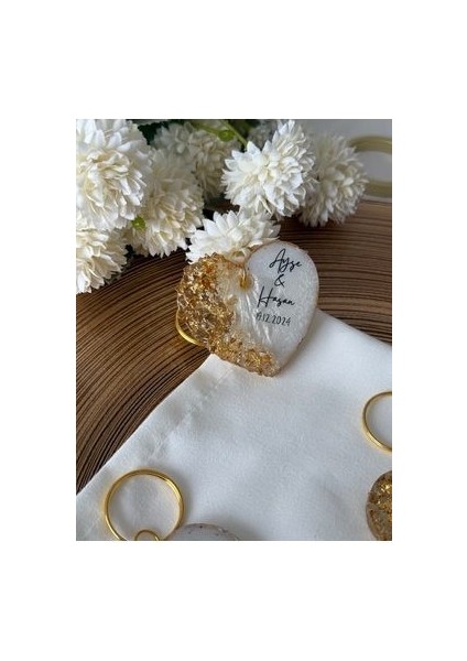 Taşlı Kalpli Anahtarlık 30 Adet indirimleri