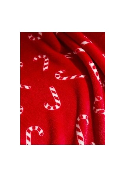 Lcw Home Kırmızı Baston Baskılı Tv Battaniyesi 100X150 cm fiyatları