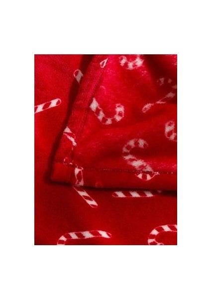 Lcw Home Kırmızı Baston Baskılı Tv Battaniyesi 100X150 cm modelleri
