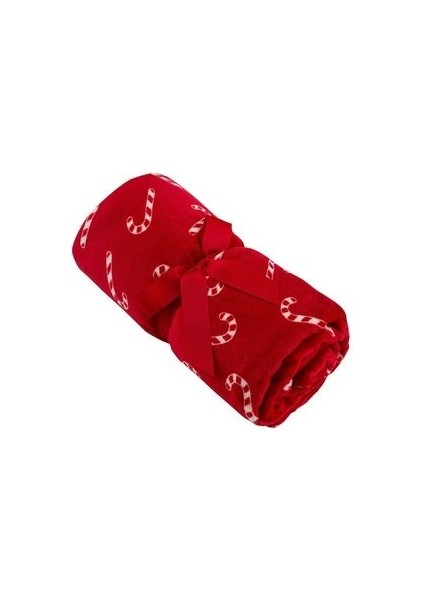 Lcw Home Kırmızı Baston Baskılı Tv Battaniyesi 100X150 cm fırsatları