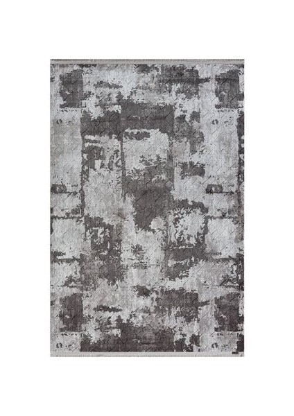 Connect Gri Halı Antrasit Halı Yün Halı Yumuşak Kalın Akrilik Halı Salon Halısı Oturma Odası Halısı 156*230 cm