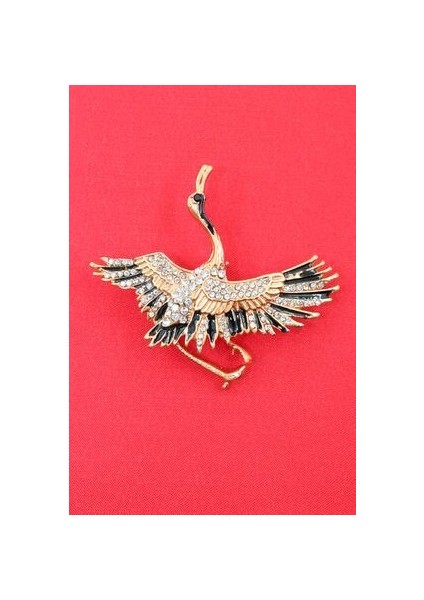 Turna Broş. Taşlı Tasarım Broş. Yaka Iğnesi Broş. Kadın Broş. Broş. Erkek Broş. Unisex.