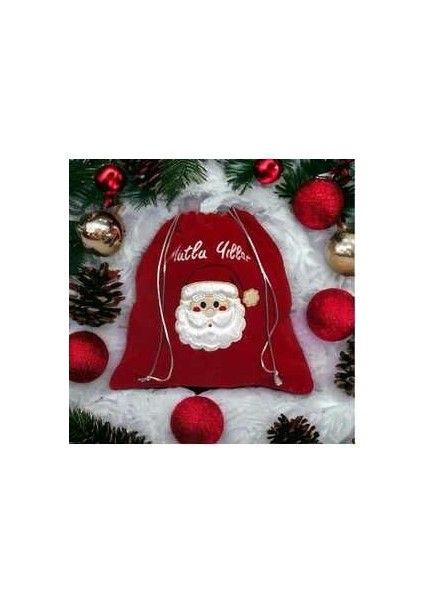 Sevgiliye En Güzel Hediyeler Çantalı Noel Baba 60 cm Yılbaşı Dekoru ve Peluş Oyuncağı 2li modelleri