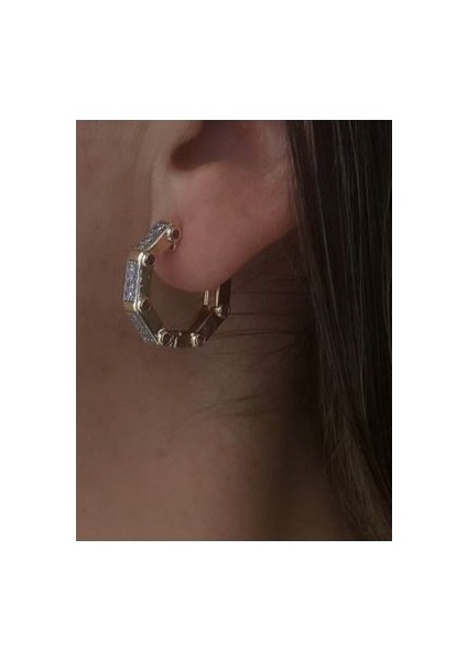 Bgue Modeli Çokgen Küpe