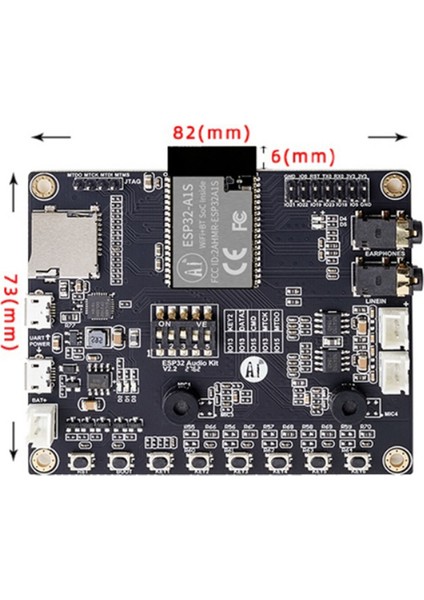 ESP32 Seriden Wifi Aduio-Kit'e Çok Fonksiyonlu Taşınabilir Ses Geliştirme Kartı Wifi+Bluetooth Modülü (Yurt Dışından)