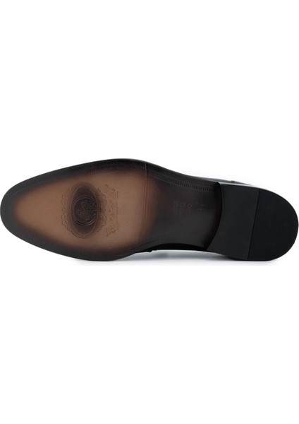 Erkek Hakiki Deri Siyah Loafer Ayakkabı 1097 8025 Erk Ayk SK24-25 Sıyah