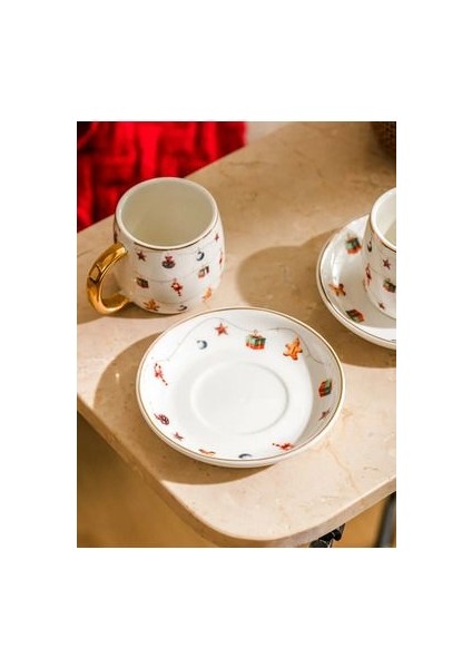 Lcw Home Beyaz Yılbaşı Temalı 2 Kişilik Kahve Fincan Takımı fiyatları