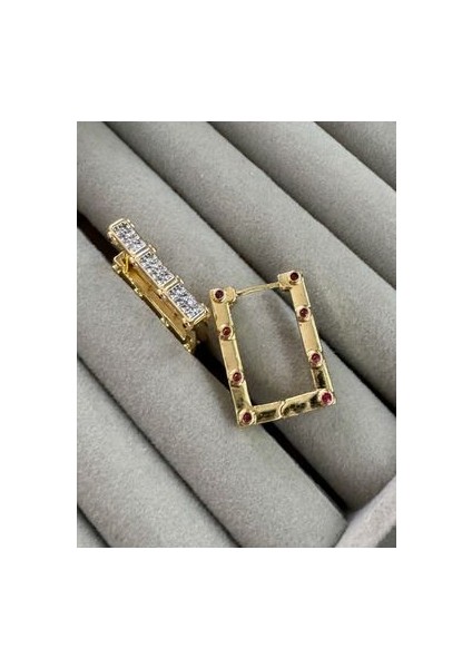 Bgue Modeli Dikdörtgen Küpe