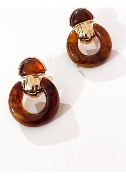 Akrilik Maun Elegans Tokmak Sallantılı Küpe modelleri