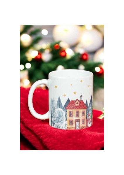 Yılbaşı Klasik Çamlı Kupa Bardak Mug