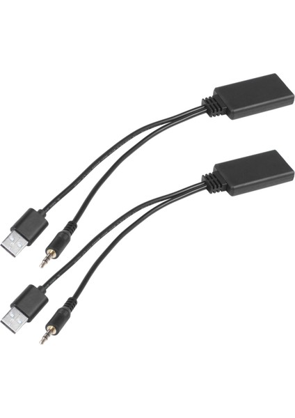 2x Araba Kablosuz Bluetooth Modülü Müzik Adaptörü Yardımcı Alıcı Aux Ses USB 3.5mm Soket E90 E91 E92 E93 (Yurt Dışından)