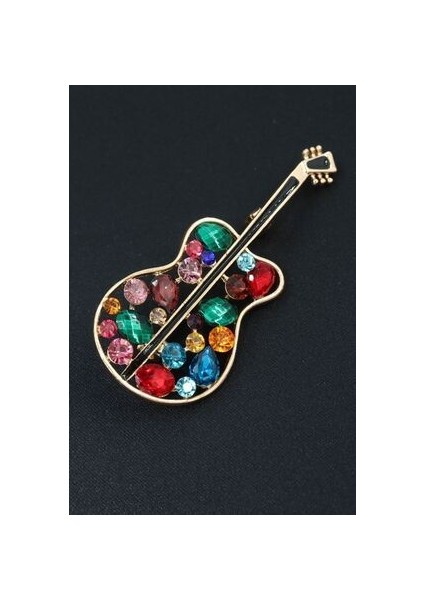 Gold Renkli, Gitar Broş. Taşlı Tasarım Broş. Yaka Iğnesi Broş. Kadın Broş. Erkek Broş. Broş. fiyatları