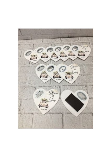 30 Adet Kalp Magnet Açacak Yeni Doğan, Doğum Günü, Sünnet, Nişan, Söz, Düğün Hediyelik