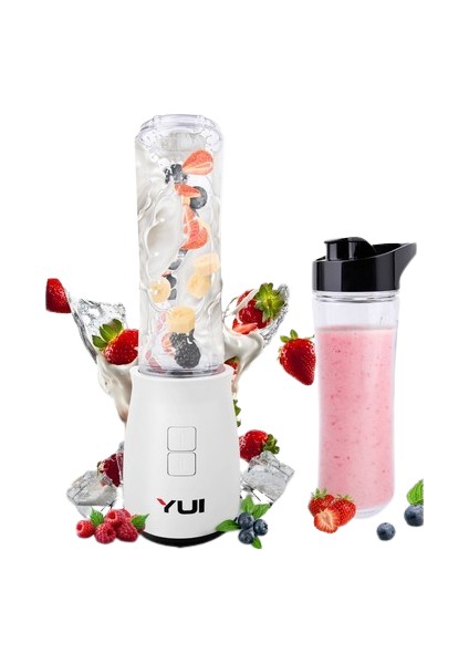 M19 500W Kişisel Smoothie Blender Beyaz +1 Adet Yedek Şişe