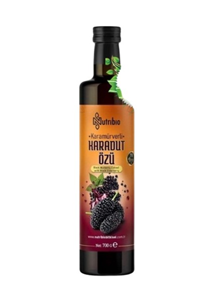 Doğal Soğuk Sıkım Karamürverli Karadut Özü 700 ml