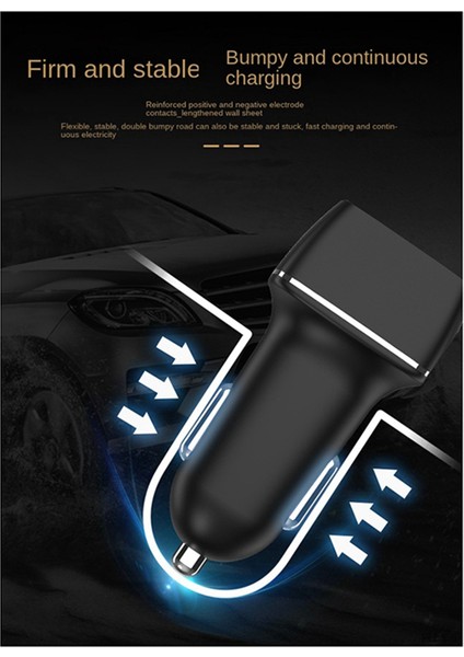 60W Pd Araç Şarj Cihazı 4 Bağlantı Noktalı USB Ön ve Arka Flaş Şarj Araç Adaptörü, Hızlı Şarj Ile Uyumlu (Yurt Dışından)