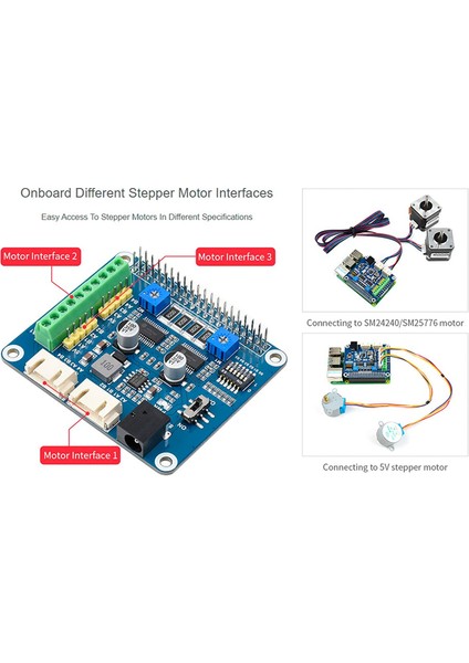 Step Motor Hat (B) / Nano Ile Uyumlu, Yerleşik 2-Ch HR8825 Motor Sürücü Çipi (Yurt Dışından)