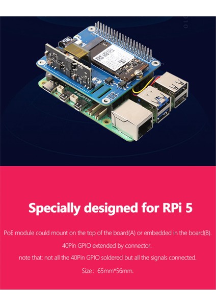 MPS2242-POE B, 5 Pcıe'den Nvme Ssd'ye 2242 Hat Ile Uyumlu, Poe Gücü 5V 4,5A Desteği 2242/2230 (Yurt Dışından) fırsatları