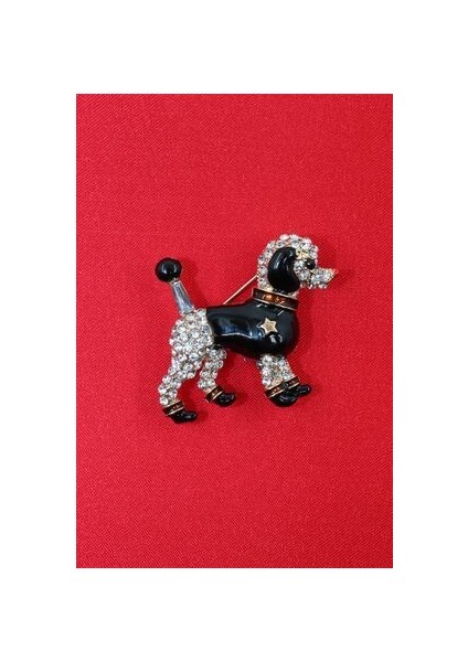 Sevimli Fino Köpeği Broş. Taşlı Tasarım Broş. Yaka Iğnesi Broş. Köpek Broş. Kadın Broş. Broş. fırsatları