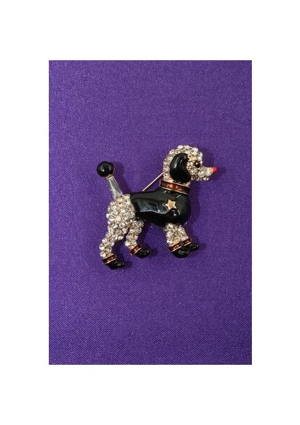 Sevimli Fino Köpeği Broş. Taşlı Tasarım Broş. Yaka Iğnesi Broş. Köpek Broş. Kadın Broş. Broş. indirimleri
