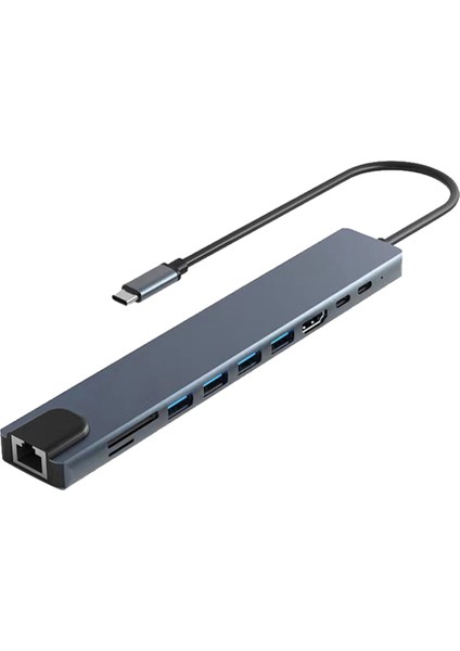10'u 1 Arada USB C Bağlantı Istasyonu USB Hub Tip C Ayırıcı USB C - Uyumlu Adaptör PD100W (Yurt Dışından)