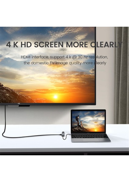 10'u 1 Arada USB C Bağlantı Istasyonu USB Hub Tip C Ayırıcı USB C - Uyumlu Adaptör PD100W (Yurt Dışından)
