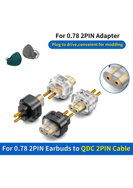 Adet Kadın 0.78 2 Pin Erkek Kulaklık Adaptörü Kulaklık Kulaklıklar Ile Uyumlu Shuoer İLETKEN/ŞARKICI/SOLOIST/EJ07/TAPE Pro B (Yurt Dışından) fiyatları